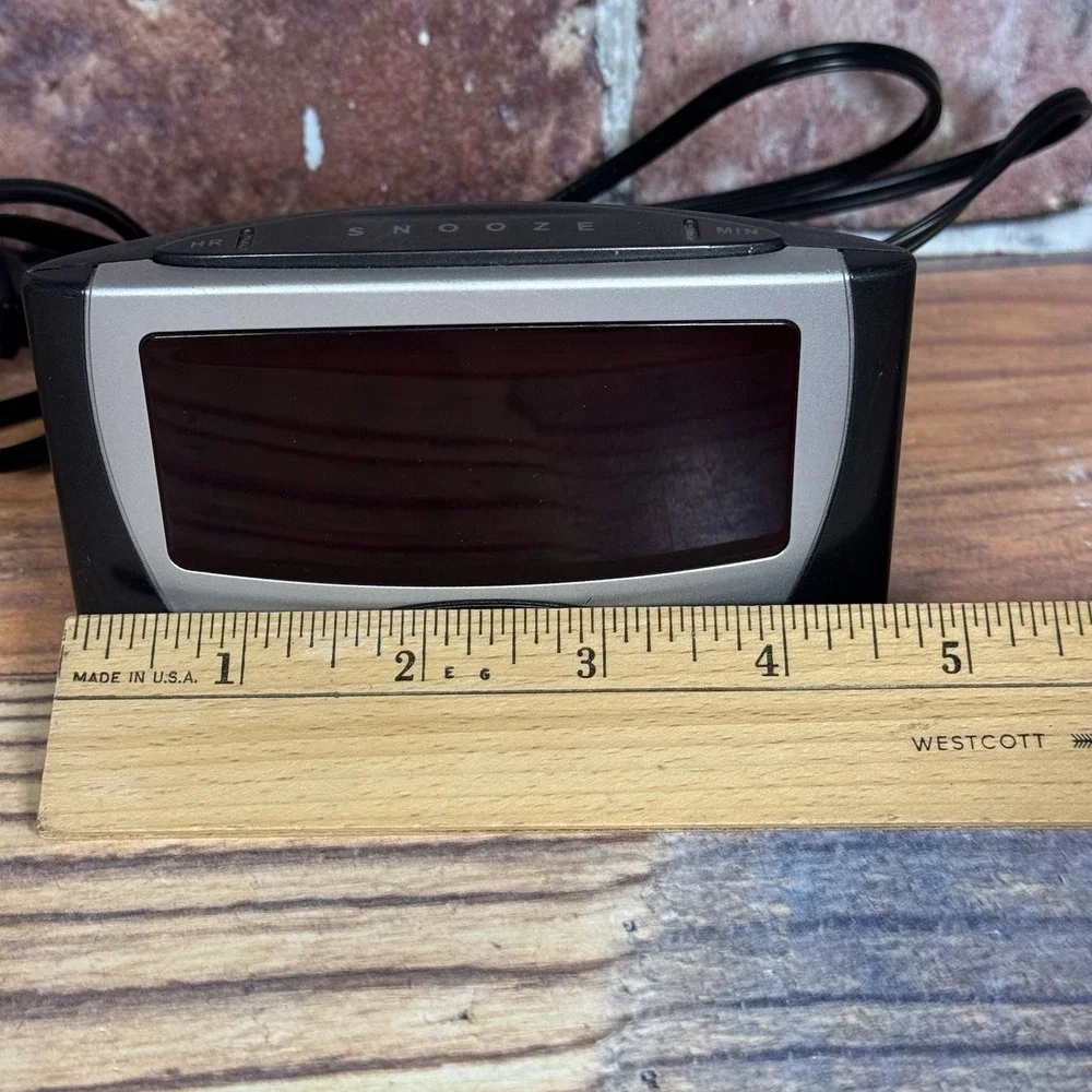 Vintage Equity Digital Alarm Clock Large Red Display‎ Tested Battery Back Up